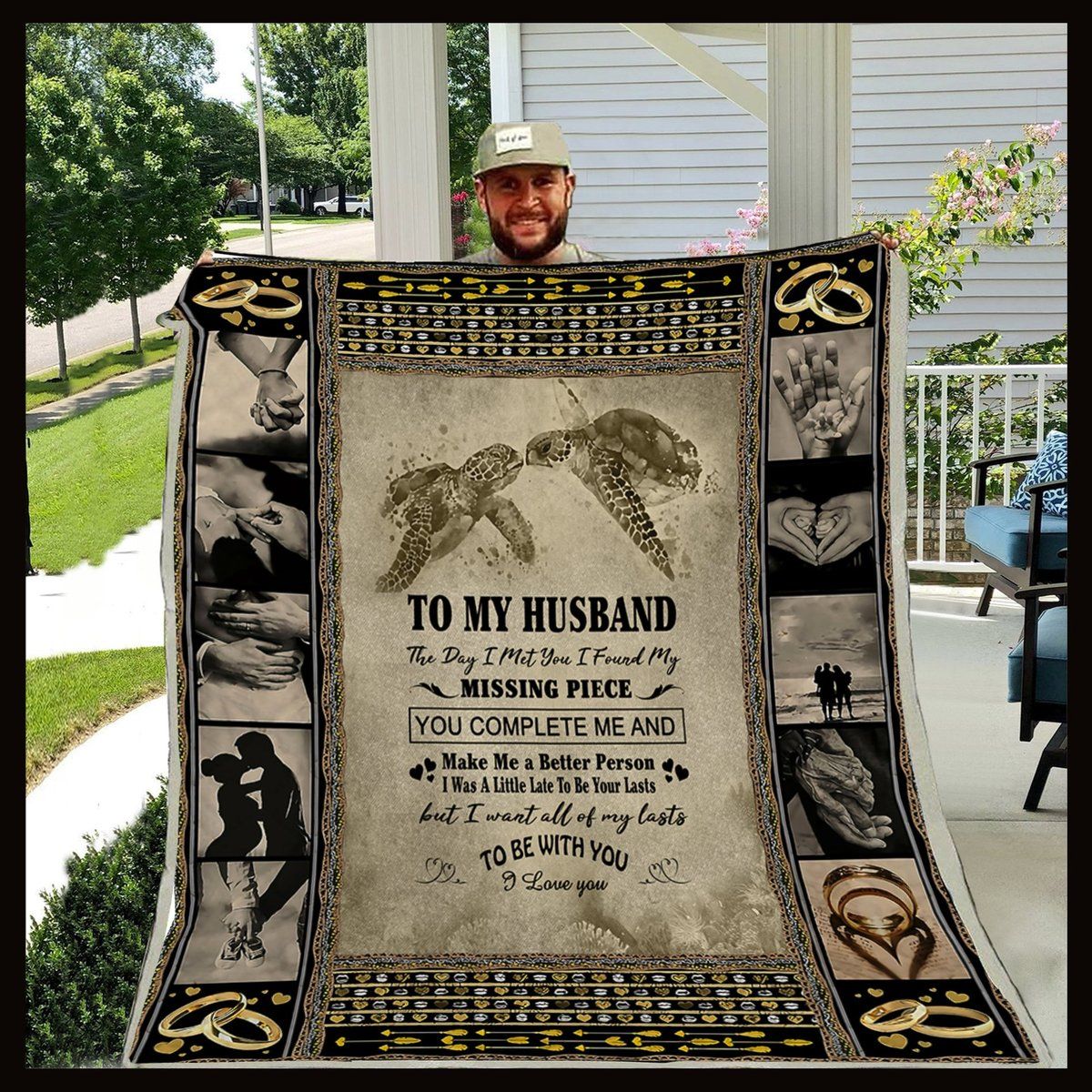 To My Husband Missing Piece Quilt Blanket DHC3101343LT