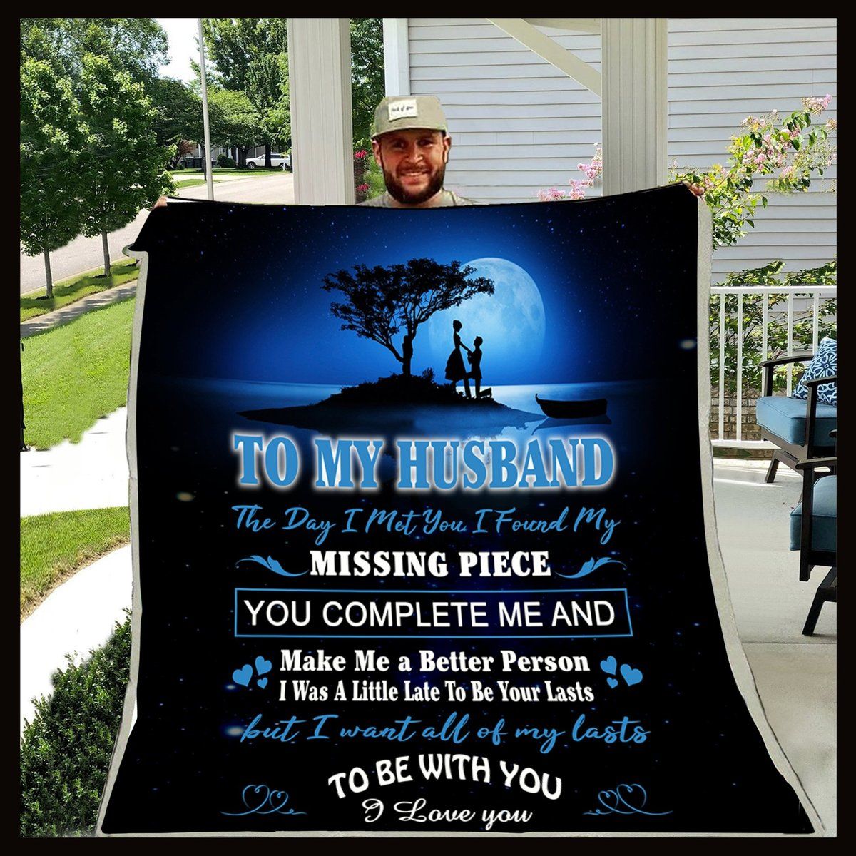 To My Husband Missing Piece Quilt Blanket DHC3101350LT