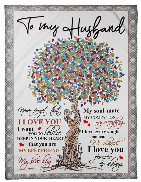 To My Husband Never Forget That I Love You Sherpa Fleece Blanket