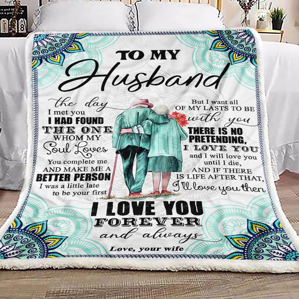 To My Husband Fleece Blanket