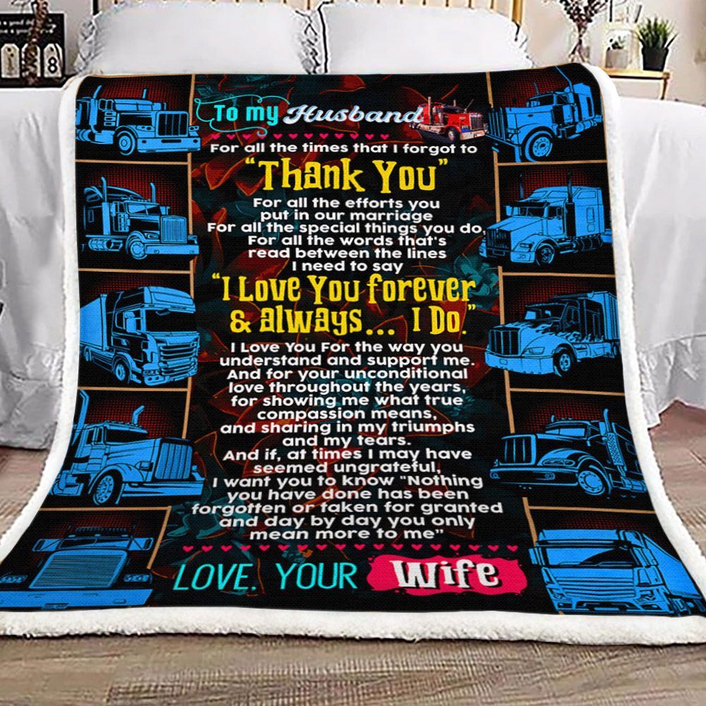 To My Husband Sherpa Fleece Blanket