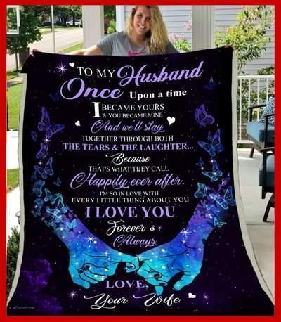 To My Husband Once Upon A Time Sherpa Fleece Blanket