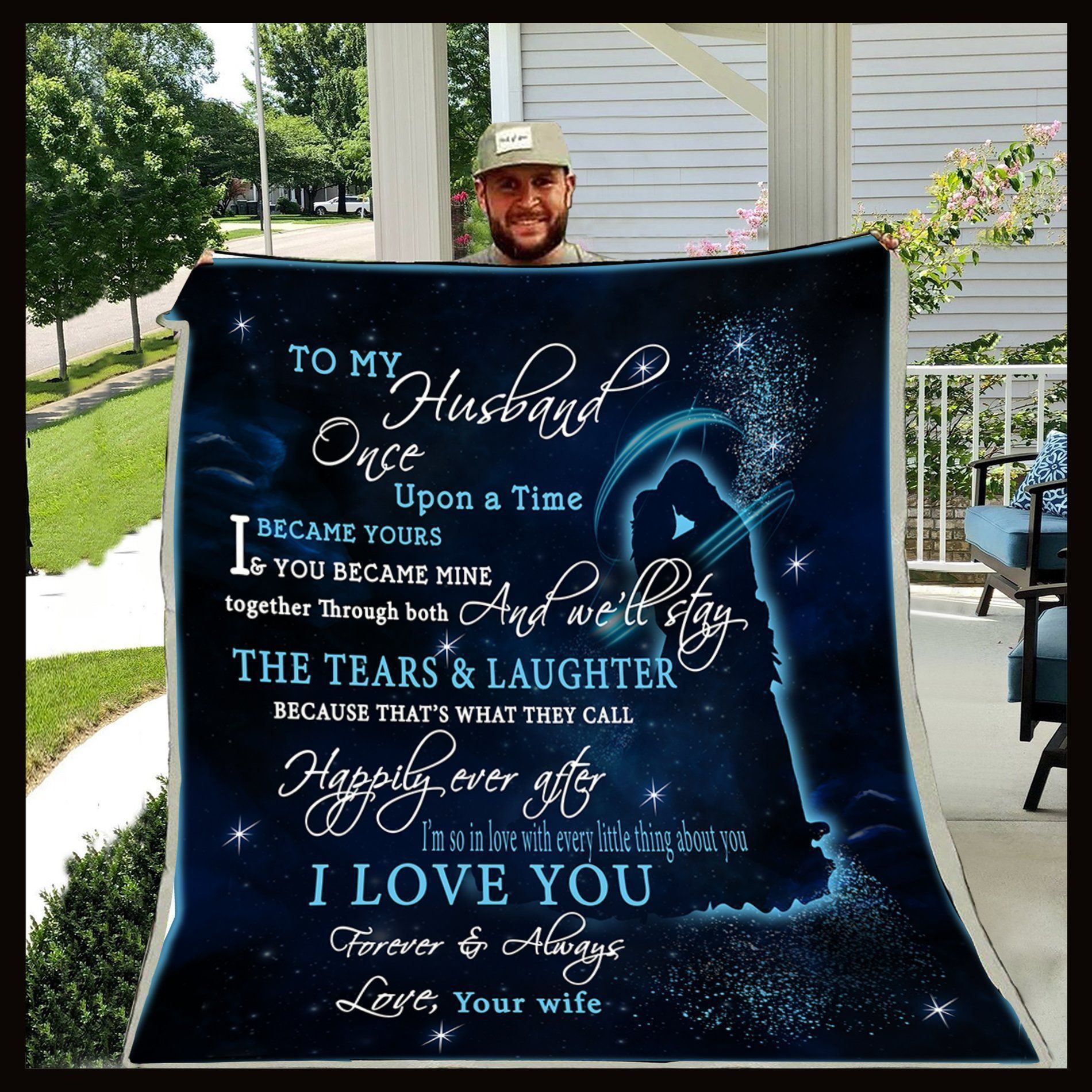 To My Husband Once Upon A Time Sherpa Fleece Blanket