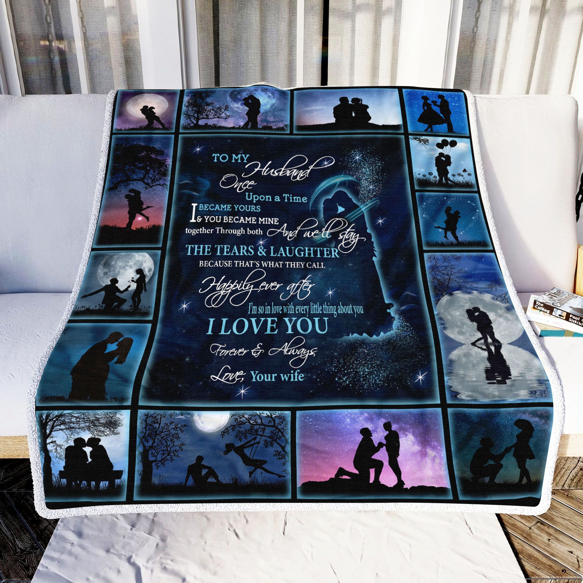 To My Husband Once Upon A Time Fleece Blanket