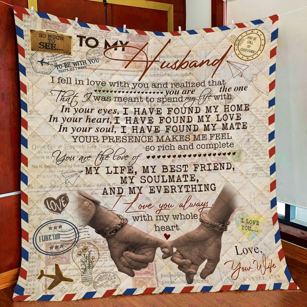 To My Husband PTC101103 Quilt Blanket