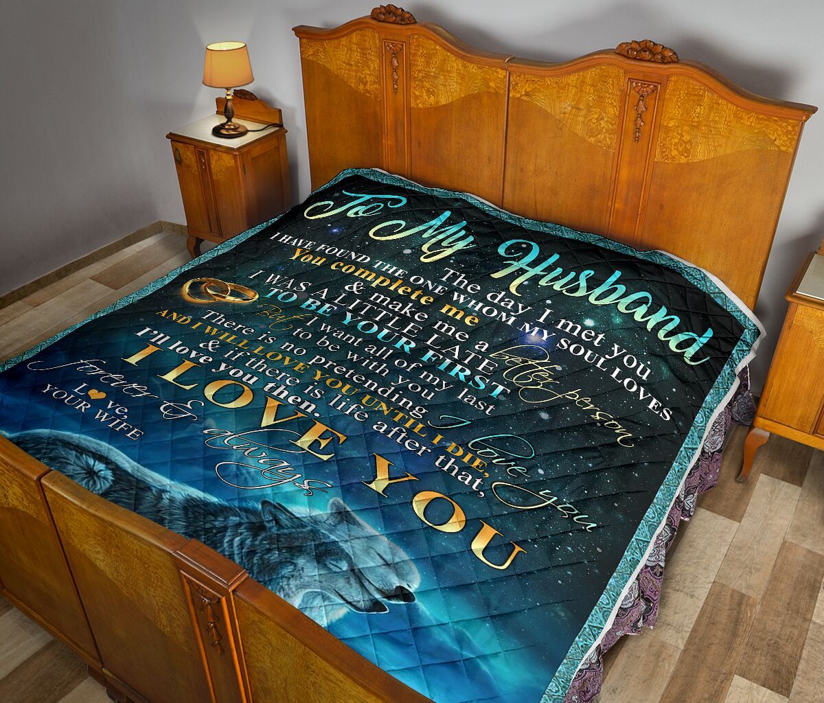 To My Husband Quilt Blanket DHC02011533DD