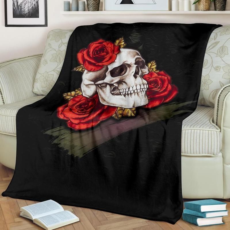 To My Husband Retribution Skull Printed Fleece Blanket