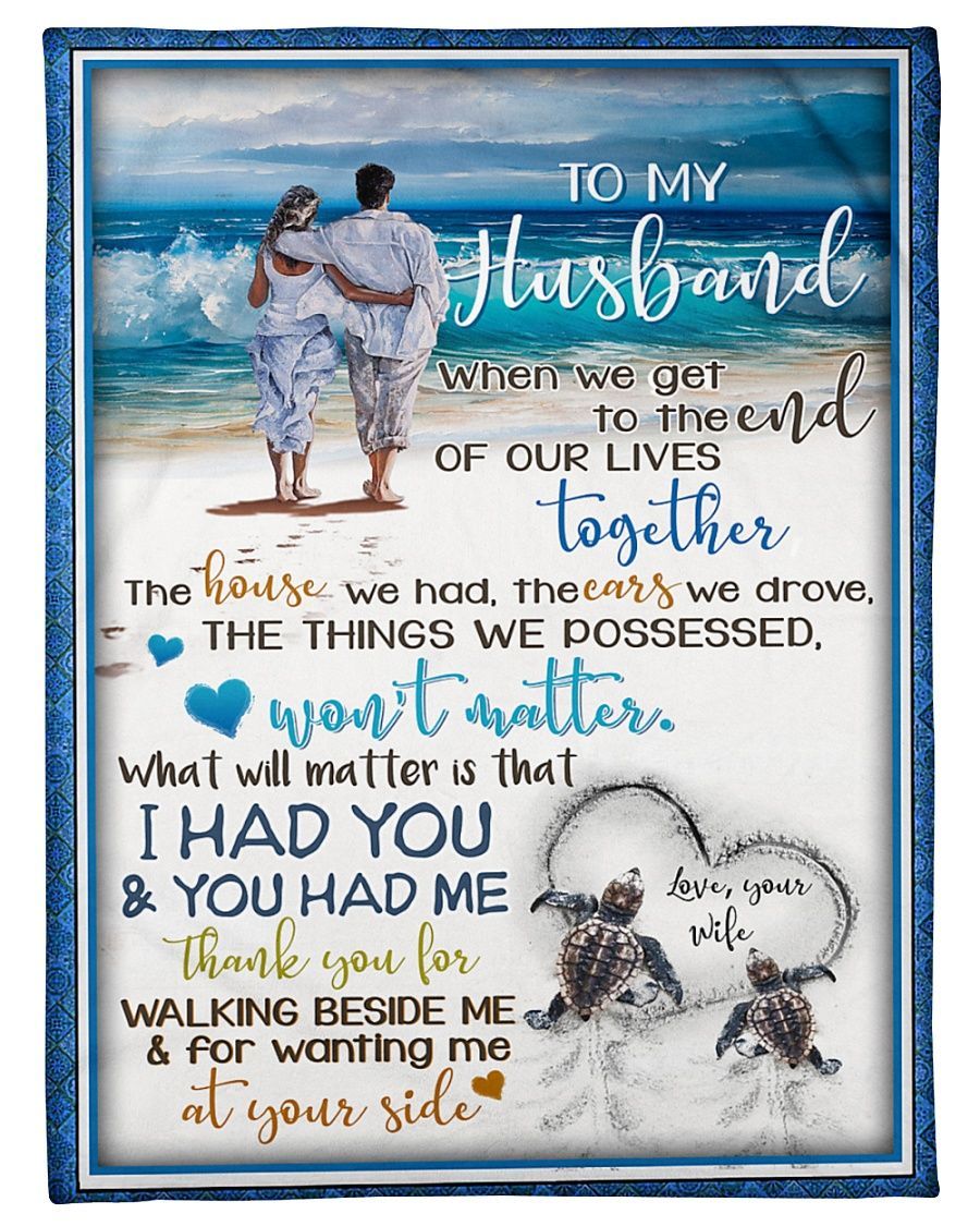 To My Husband Together Sherpa Fleece Blanket