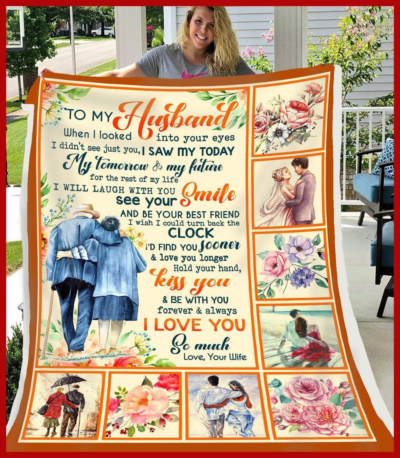To My Husband When I Looked Into Your Eyes Sherpa Fleece Blanket