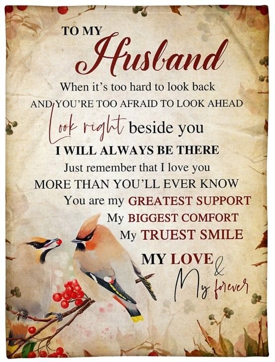 To My Husband You Are My Biggest Comfort Sherpa Fleece Blanket