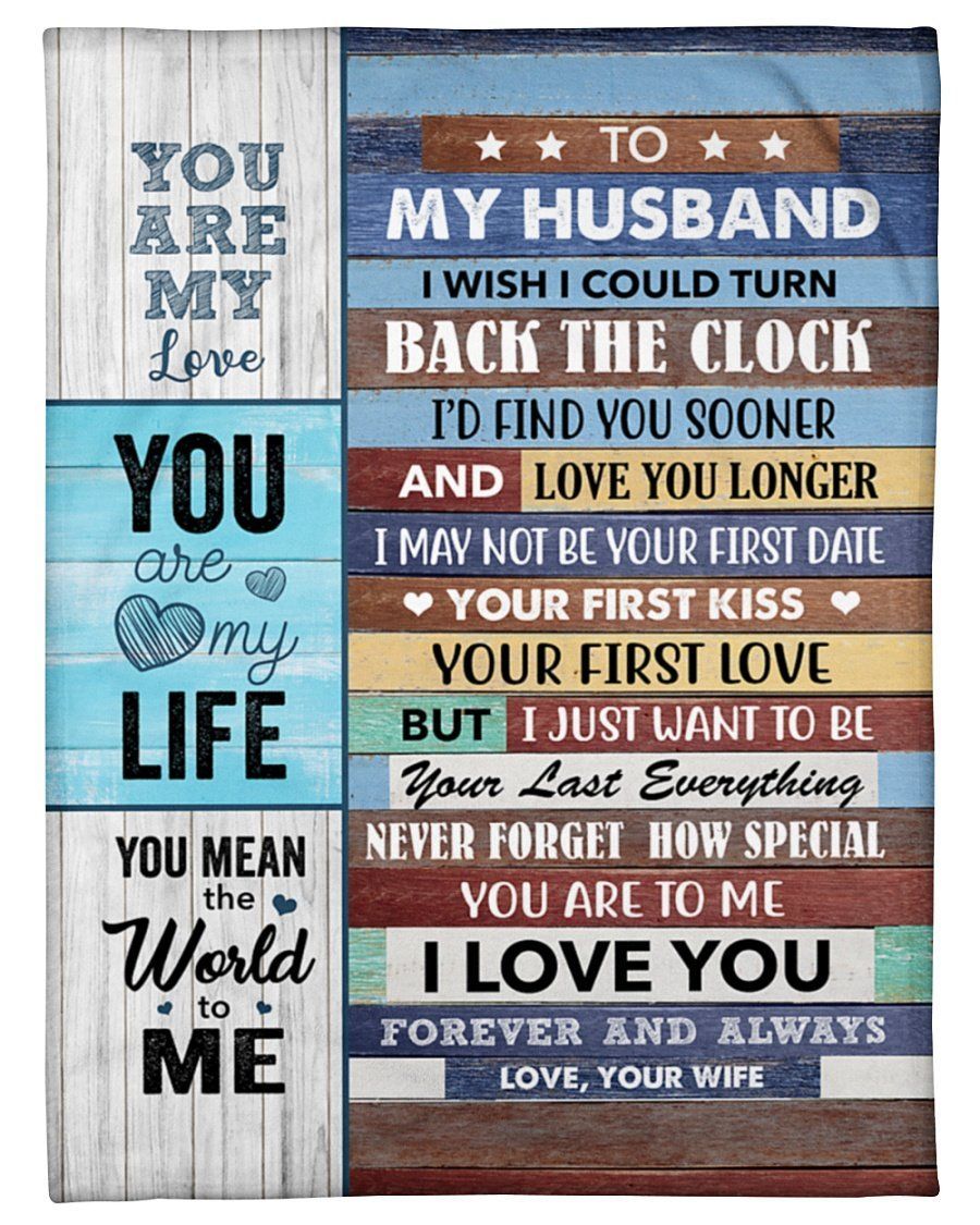 To My Husband You Are My Love Fleece Blanket Fleece Blanket