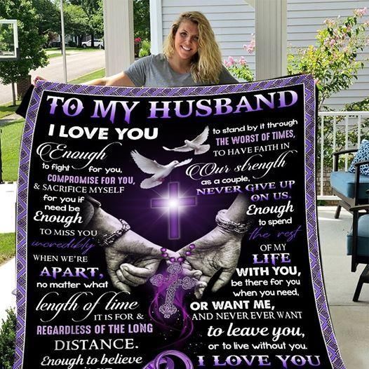 To My Husband You Are My Only Love Fleece Blanket