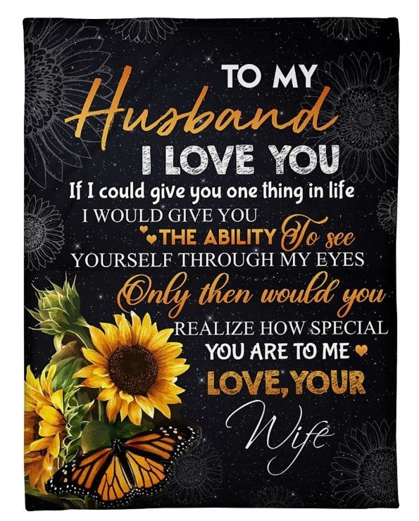 To My Husband You Are Special To Me Sherpa Fleece Blanket