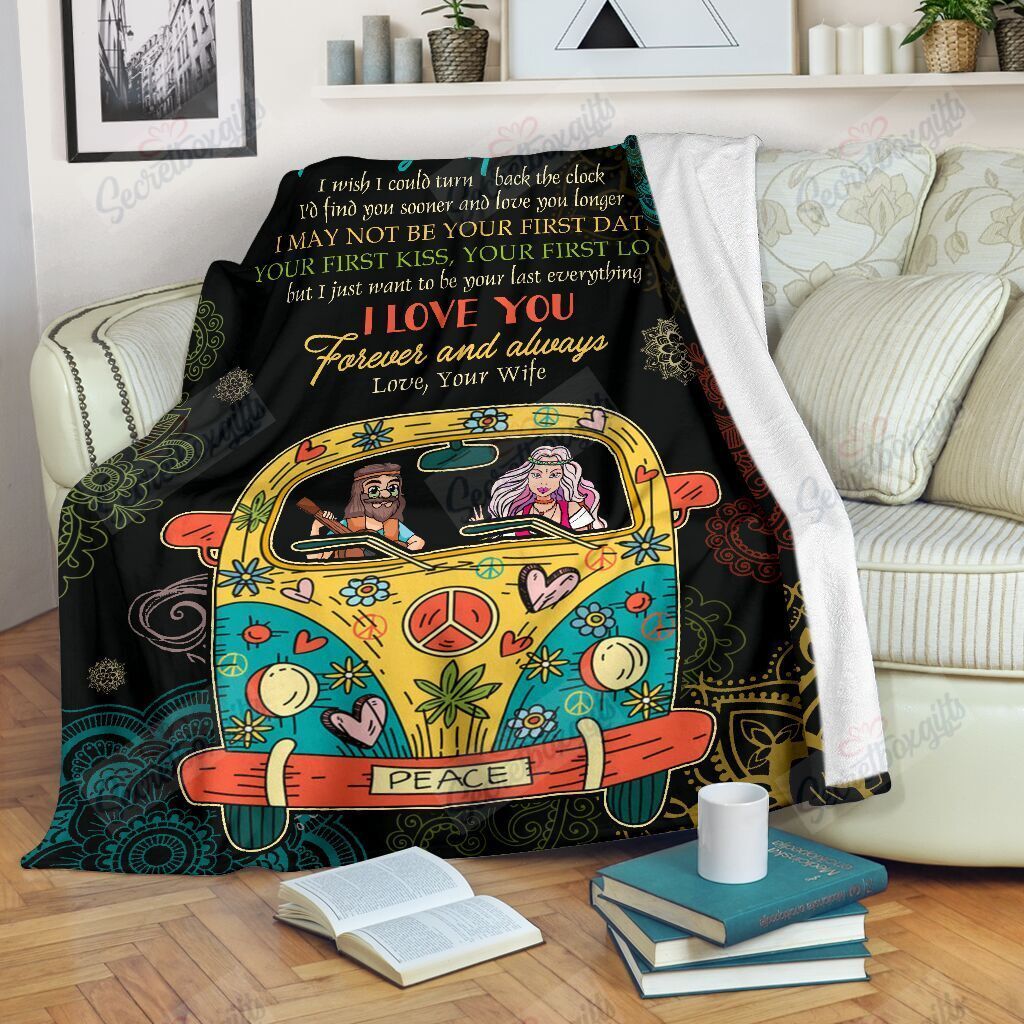 To My Husband Fleece Blanket