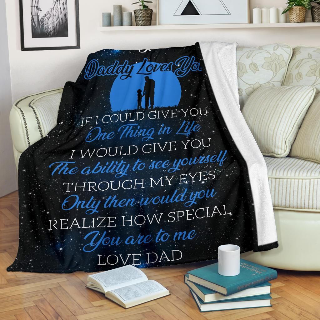To My Kid Dad Sherpa Fleece Blanket