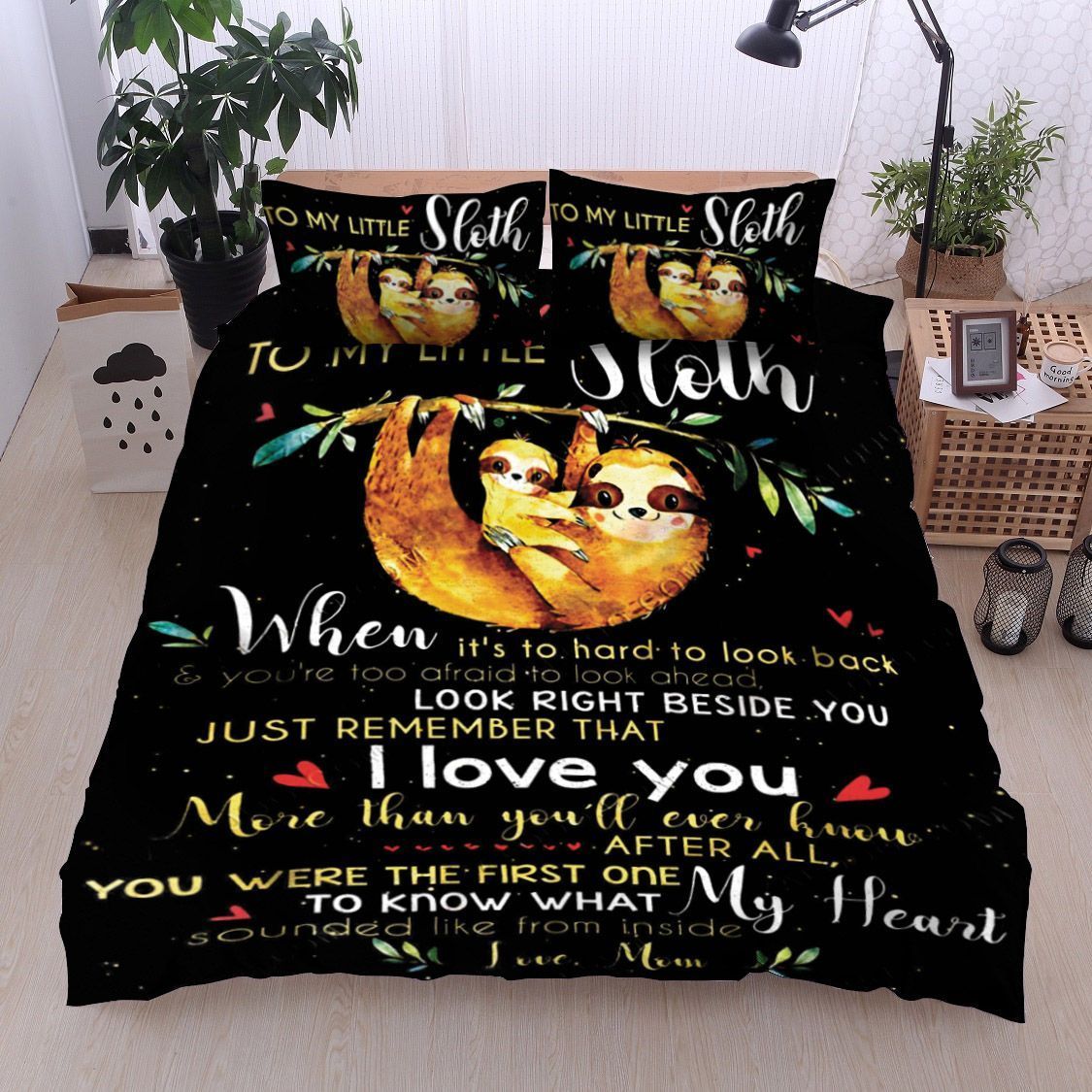 To My Little Sloth Bedding Set