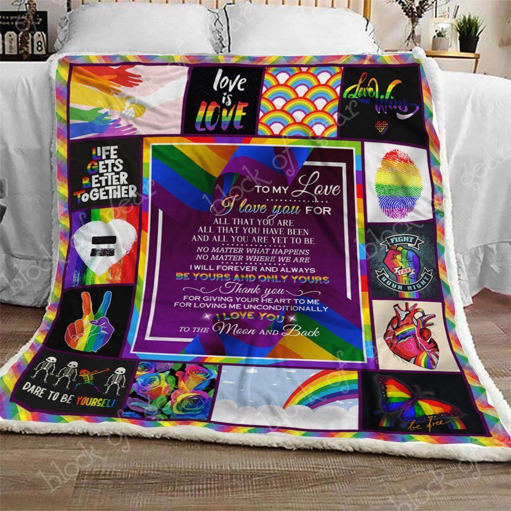 To My Love Lgbt Sherpa Fleece Blanket