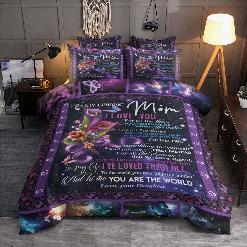 To My Loving Mom Bedding Set