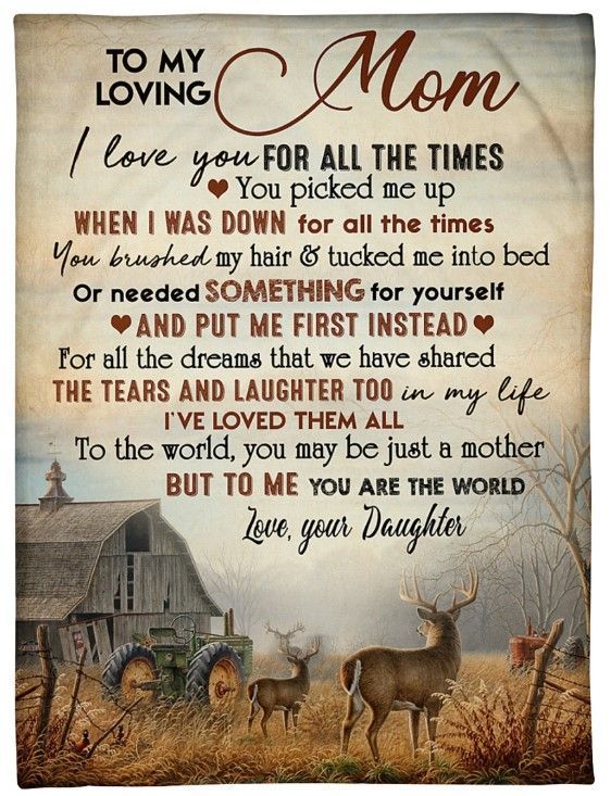 To My Loving Mom I Love You For All The Times Sherpa Fleece Blanket