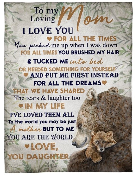 To My Loving Mom I Love You For All The Times Sherpa Fleece Blanket