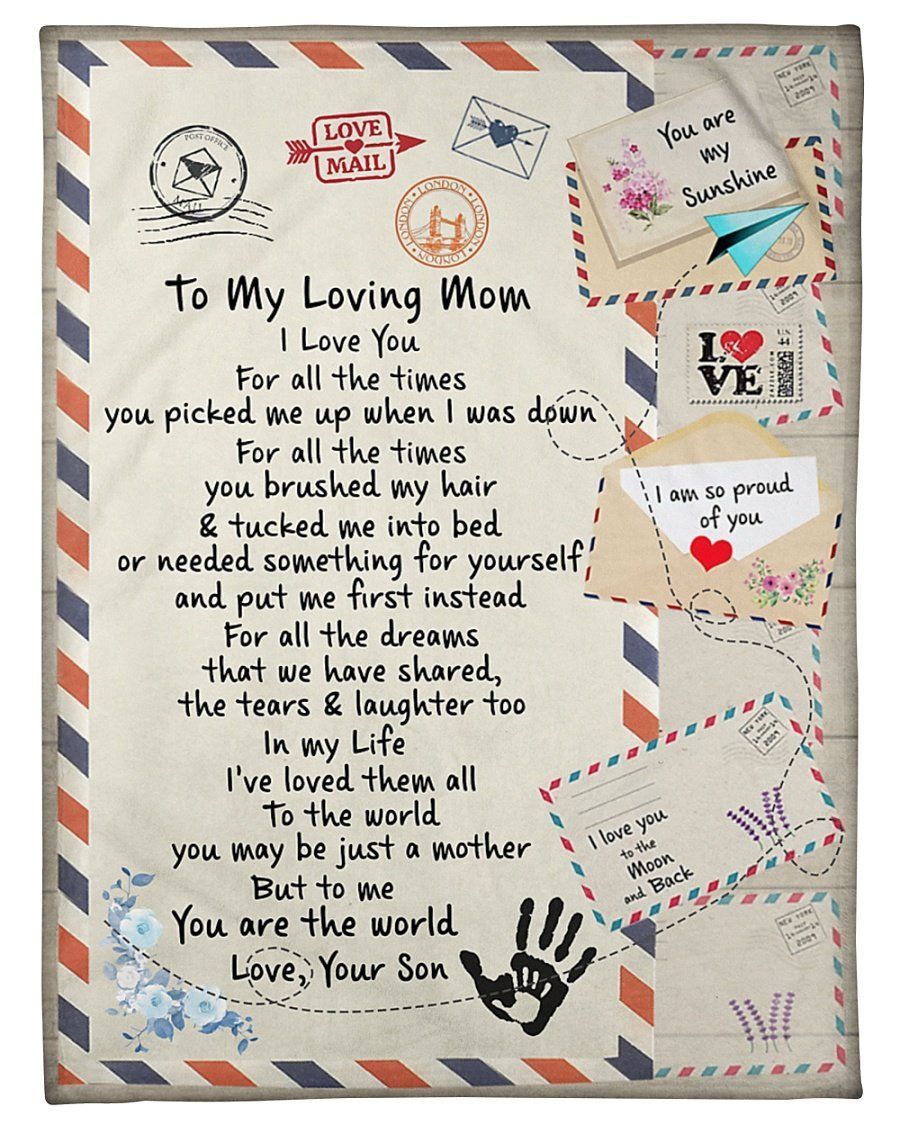 To My Loving Mom I Love You For All The Times Fleece Blanket Fleece Blanket