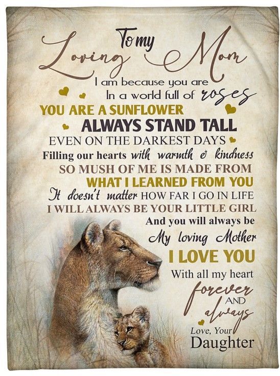 To My Loving Mom I Love You With All My Heart Sherpa Fleece Blanket