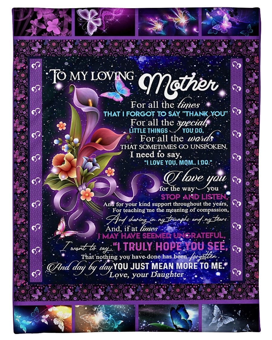 To My Loving Mother Sherpa Fleece Blanket