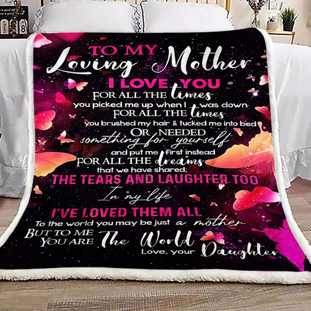 To My Loving Mother Fleece Blanket