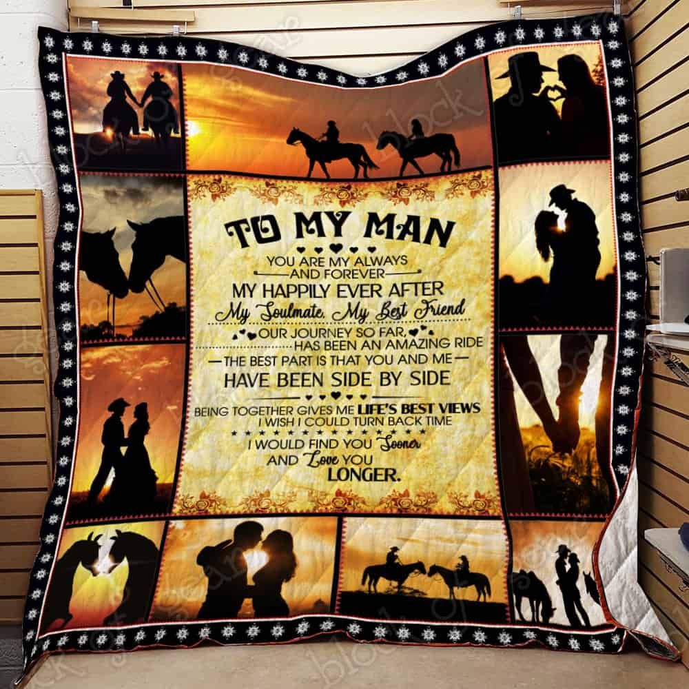 To My Man Horse Riding CL19100908MDQ Quilt Blanket