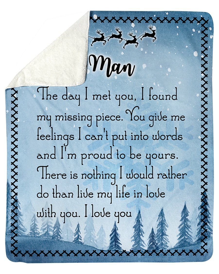 To My Man I’m Proud To Be Yours Fleece Blanket Sherpa Blanket
