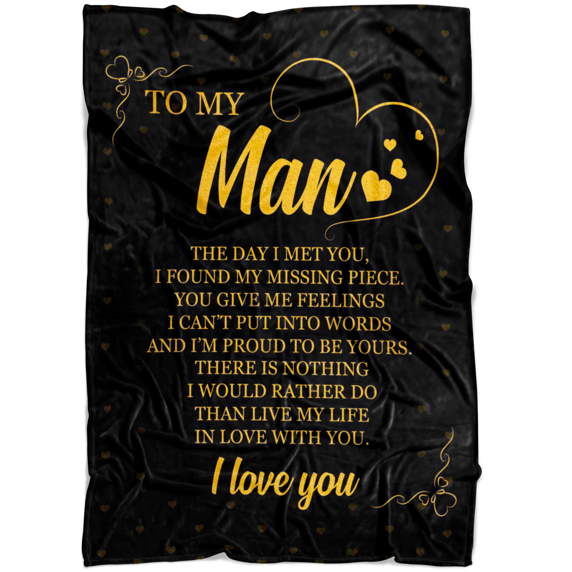 To My Man The Day I Met You Is A Memorable Day Fleece Blanket