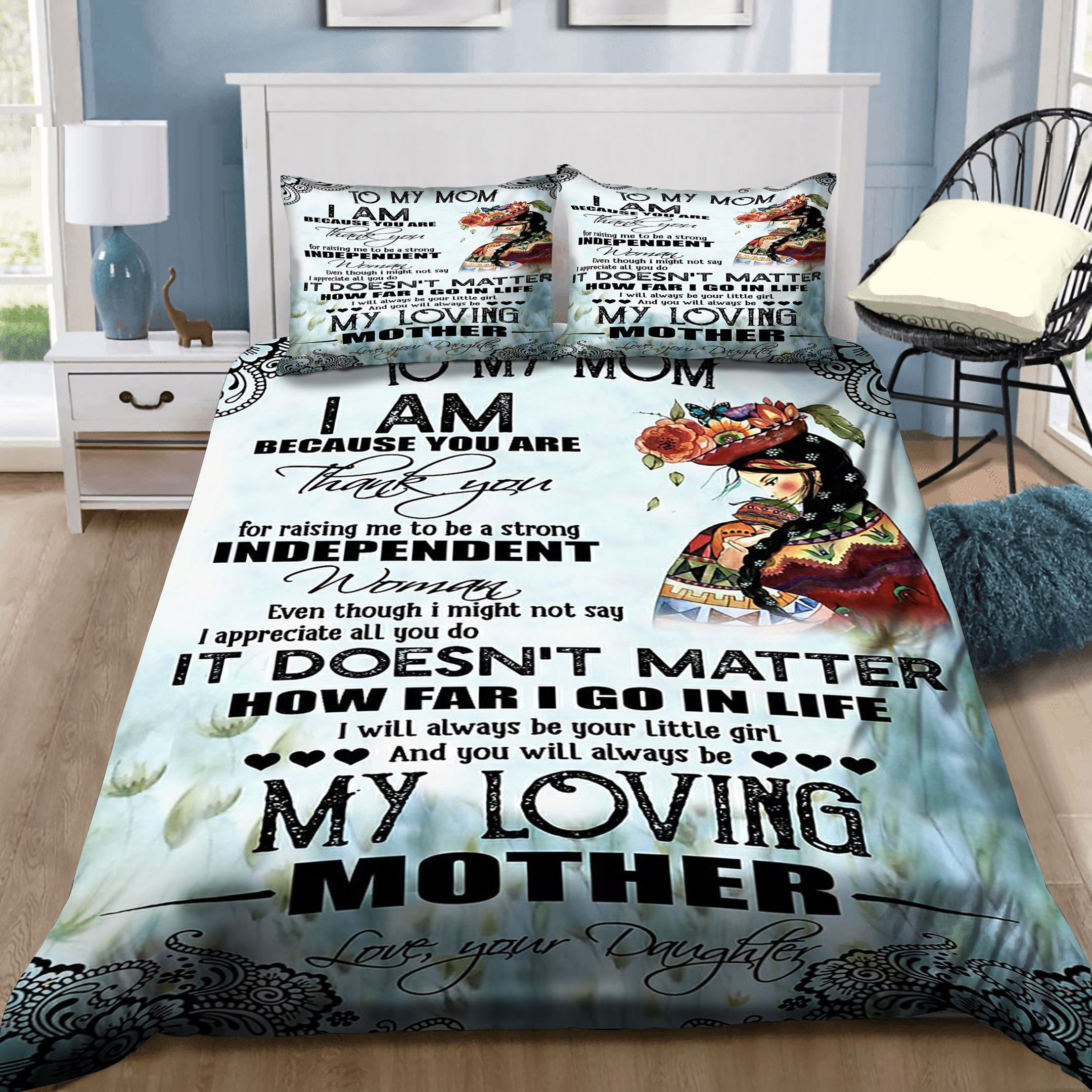To My Mexican Mom Bedding Set