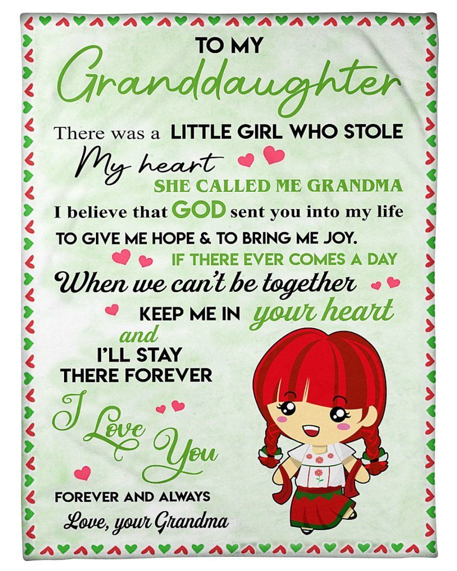 To My Mexico Granddaughter I’ll Stay There Forever Fleece Blanket Fleece Blanket