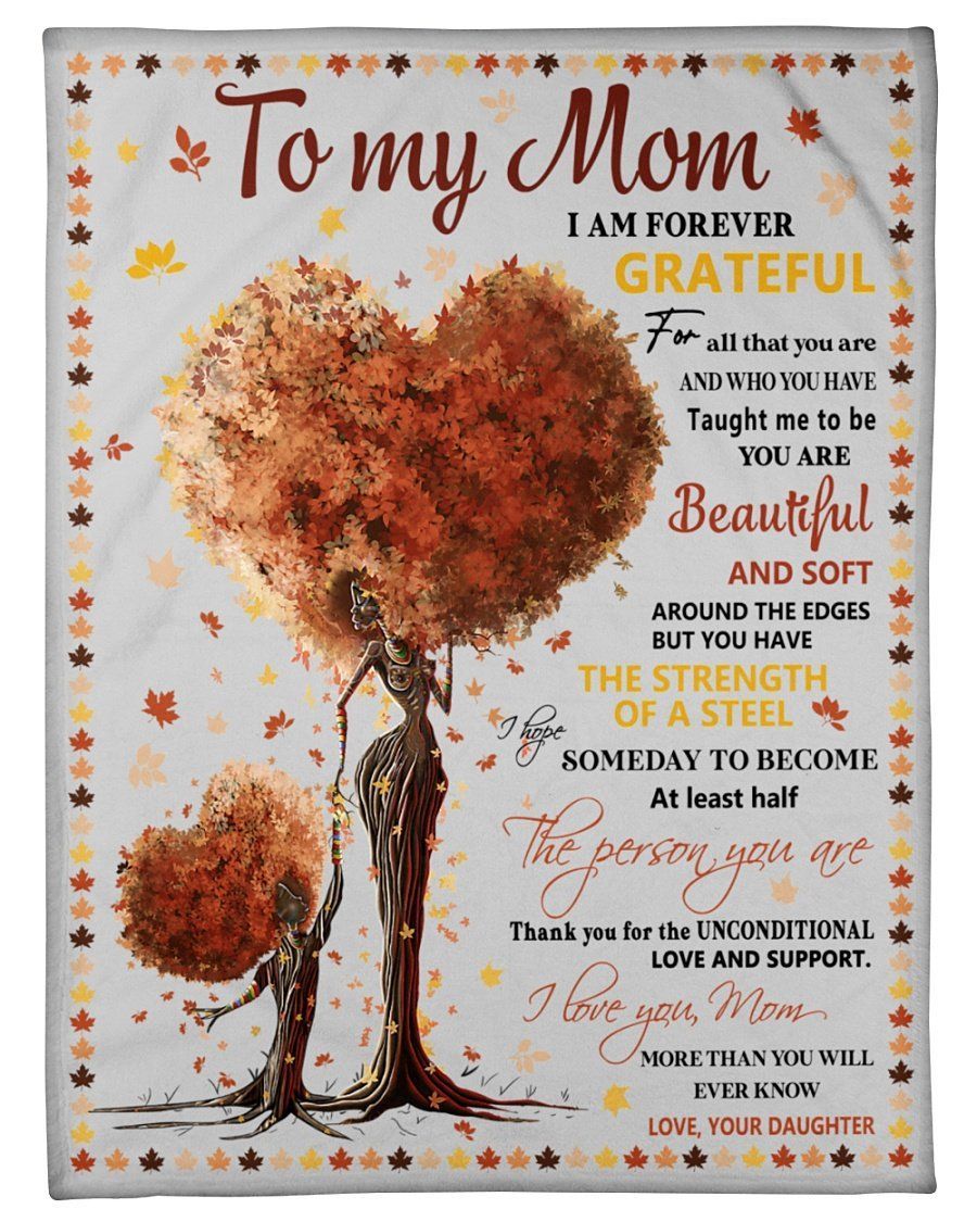 To My Mom Blanket You Are Beautiful Tree Sherpa Fleece Blanket