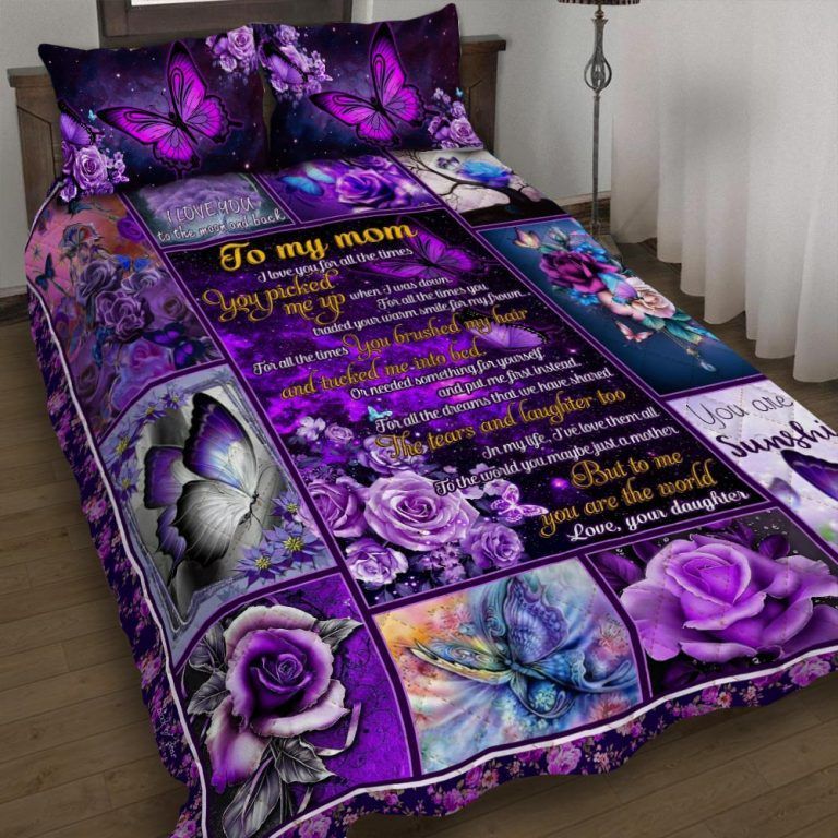 To My Mom Butterfly Bedding Set