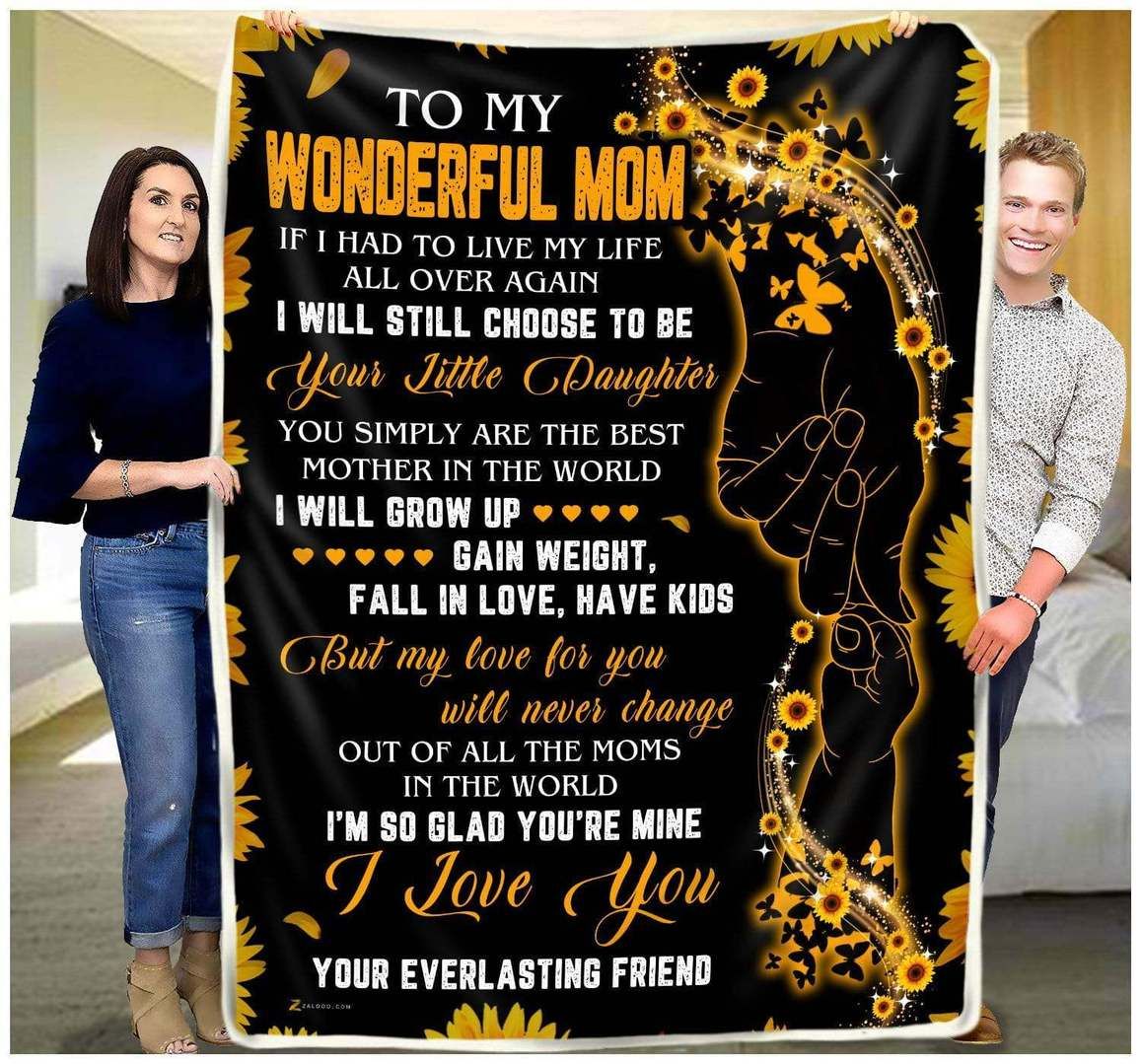 To My Mom Sherpa Fleece Blanket