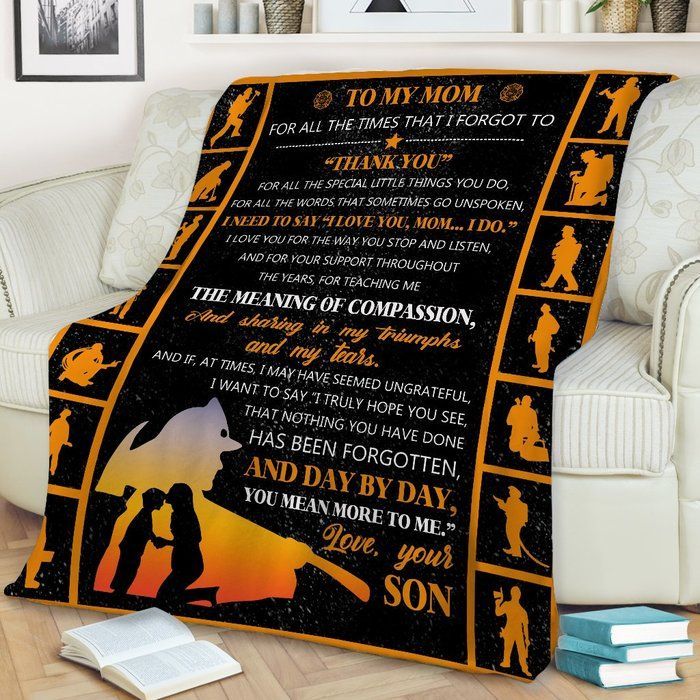 To My Mom Sherpa Fleece Blanket