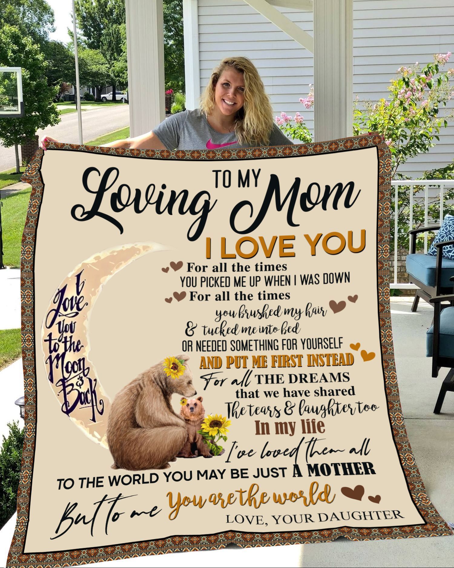 To My Mom Sherpa Fleece Blanket