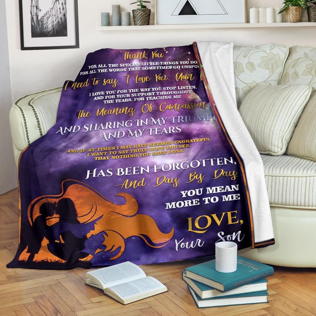 To My Mom Sherpa Fleece Blanket