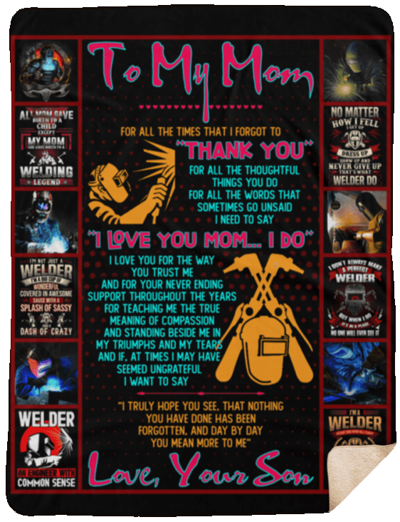 To My Mom Sherpa Fleece Blanket