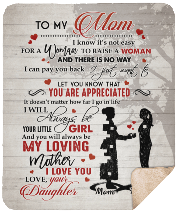 To My Mom Sherpa Fleece Blanket