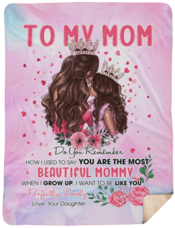 To My Mom Sherpa Fleece Blanket