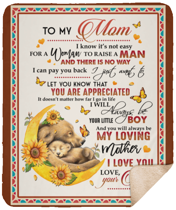 To My Mom Sherpa Fleece Blanket