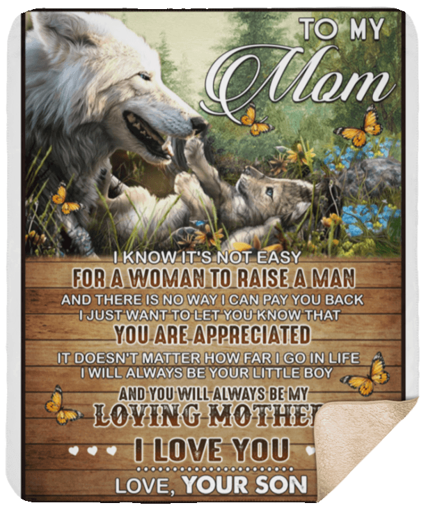 To My Mom Sherpa Fleece Blanket