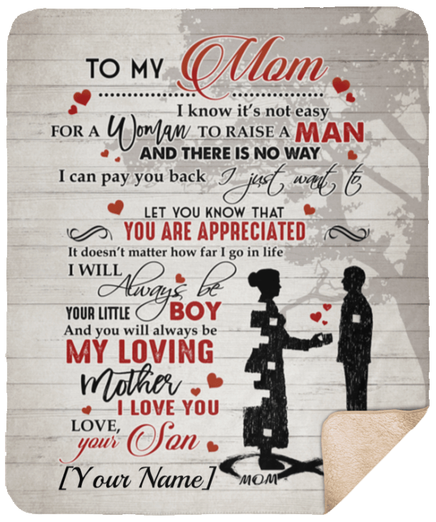 To My Mom Sherpa Fleece Blanket