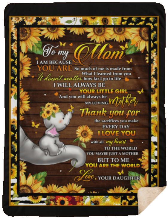 To My Mom Sherpa Fleece Blanket