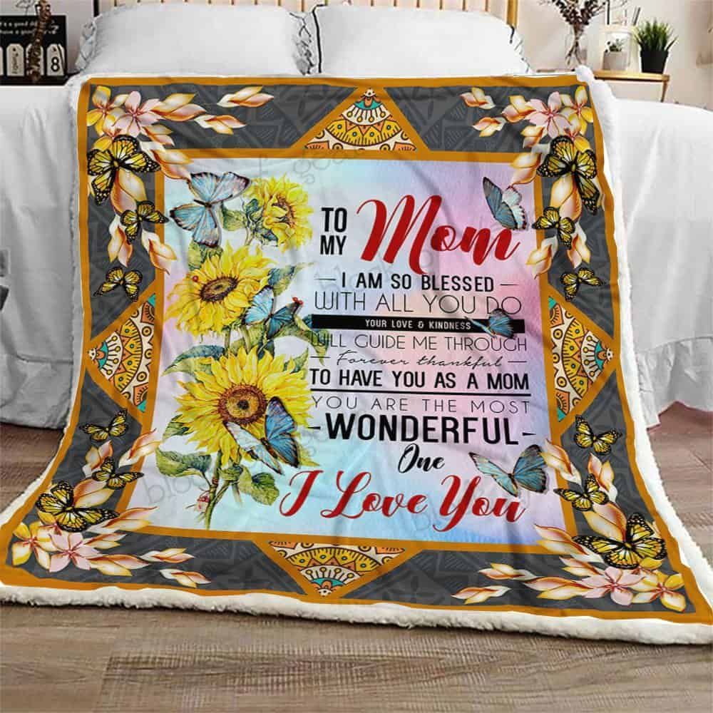 To My Mom Fleece Blanket