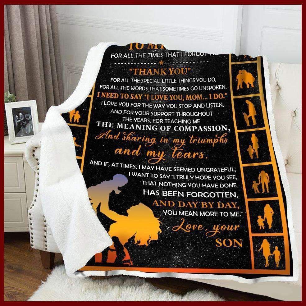 To My Mom Fleece Blanket