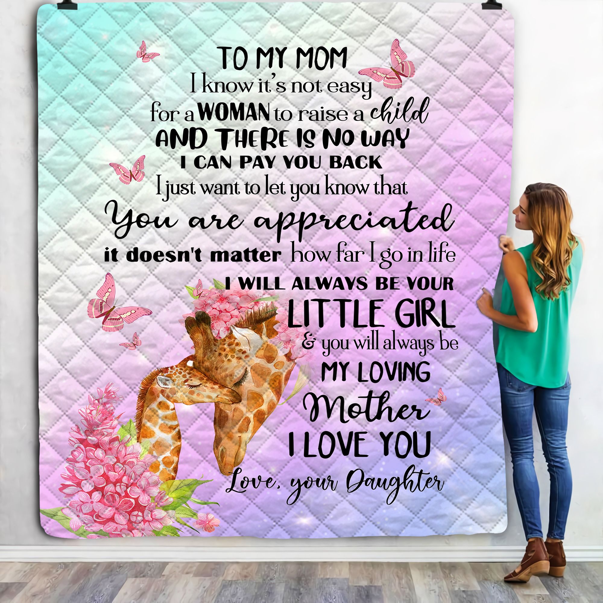 To My Mom I Know Its Not Easy Fleece Blanket