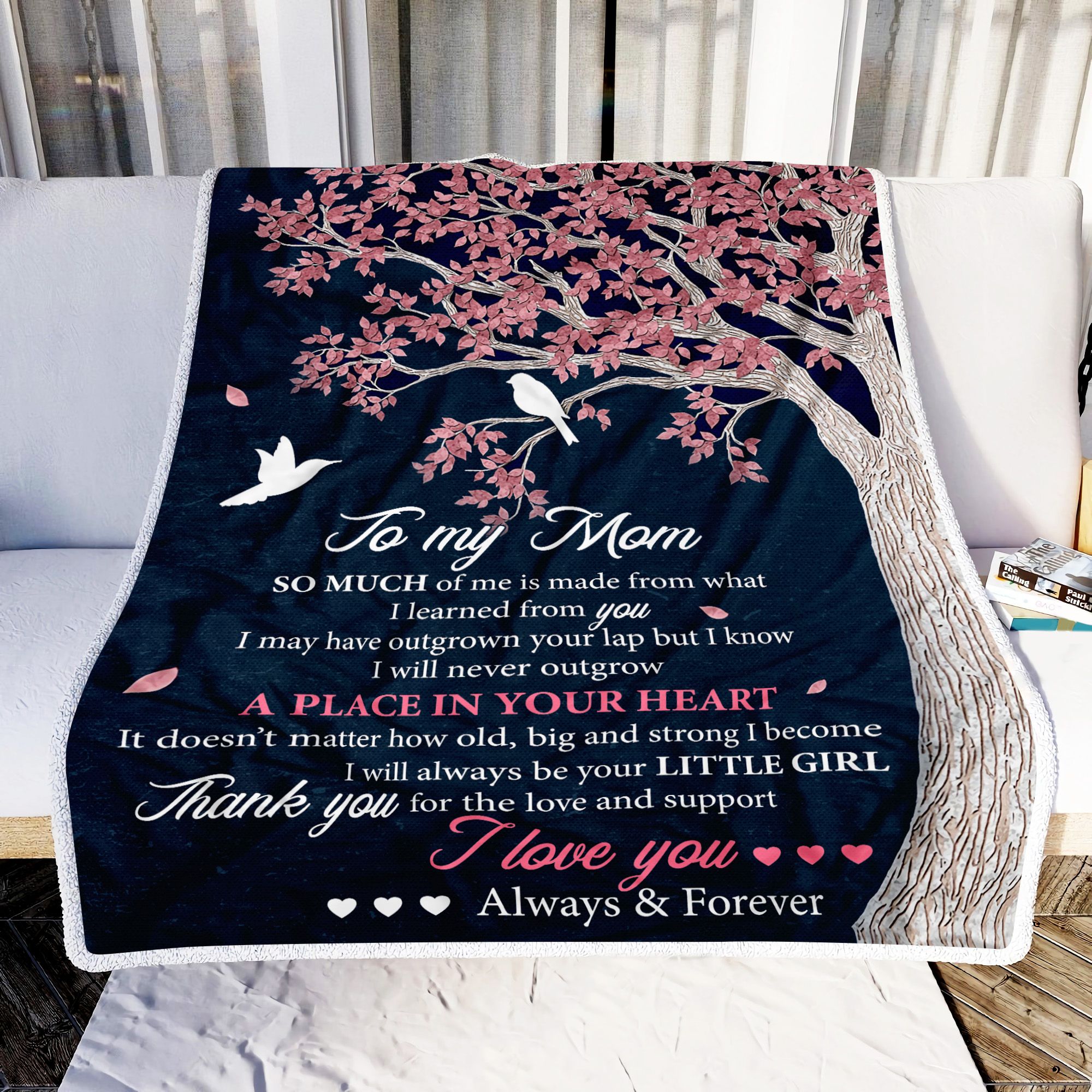 To My Mom I Love You Always And Forever Fleece Blanket